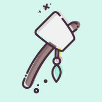 Icon Primitive Axe. related to American Indigenous symbol. MBE style. simple design editable. simple illustration vector