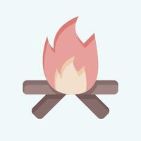 Icon Fire. related to American Indigenous symbol. flat style. simple design editable. simple illustration vector