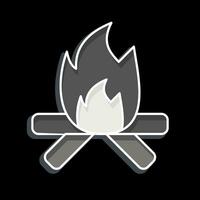 Icon Fire. related to American Indigenous symbol. glossy style. simple design editable. simple illustration vector