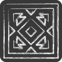 Icon Carpet. related to American Indigenous symbol. chalk Style. simple design editable. simple illustration vector