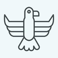 Icon Eagle. related to American Indigenous symbol. line style. simple design editable. simple illustration vector