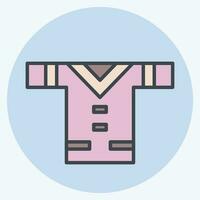 Icon Clothes. related to American Indigenous symbol. color mate style. simple design editable. simple illustration vector