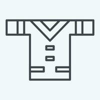 Icon Clothes. related to American Indigenous symbol. line style. simple design editable. simple illustration vector