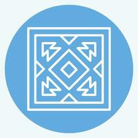 Icon Carpet. related to American Indigenous symbol. blue eyes style. simple design editable. simple illustration vector