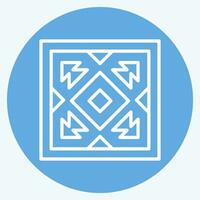 Icon Carpet. related to American Indigenous symbol. blue eyes style. simple design editable. simple illustration vector