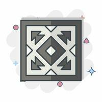 Icon Carpet. related to American Indigenous symbol. comic style. simple design editable. simple illustration vector