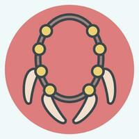 Icon Claw. related to American Indigenous symbol. color mate style. simple design editable. simple illustration vector