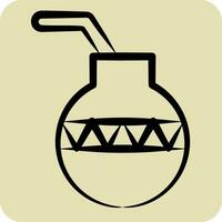 Icon Calabash. related to American Indigenous symbol. hand drawn style. simple design editable. simple illustration vector