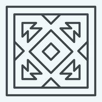 Icon Carpet. related to American Indigenous symbol. line style. simple design editable. simple illustration vector