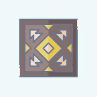 Icon Carpet. related to American Indigenous symbol. doodle style. simple design editable. simple illustration vector