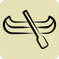 Icon Canoe. related to American Indigenous symbol. hand drawn style. simple design editable. simple illustration vector