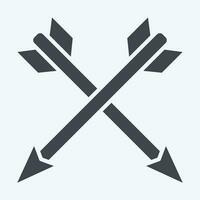 Icon Arrow. related to American Indigenous symbol. glyph style. simple design editable. simple illustration vector