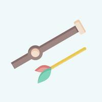 Icon Blowgun. related to American Indigenous symbol. flat style. simple design editable. simple illustration vector