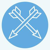 Icon Arrow. related to American Indigenous symbol. blue eyes style. simple design editable. simple illustration vector