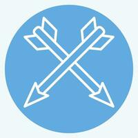 Icon Arrow. related to American Indigenous symbol. blue eyes style. simple design editable. simple illustration vector