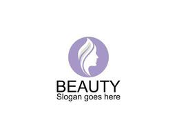 beauty gold woman logo template vector