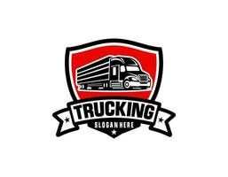 Truck silhouette abstract logo template vector