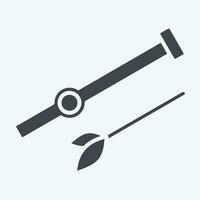 Icon Blowgun. related to American Indigenous symbol. glyph style. simple design editable. simple illustration vector