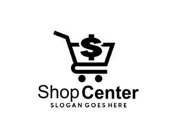 en línea compras logo vector