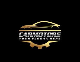 automotor deporte coche carreras logo tamplate vector