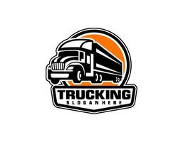 Truck silhouette abstract logo template vector