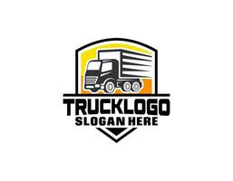 semi truck logo design vector