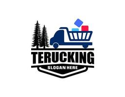 Truck line icon vector