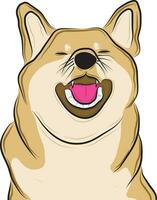 vector picture Shiba dog breed, also known as Inu.