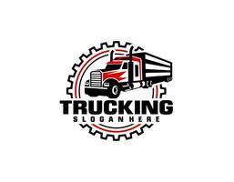 Truck logo template, Perfect logo for business related to automotive industry vector