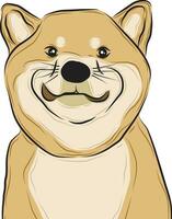 vector picture Shiba dog breed, also known as Inu.