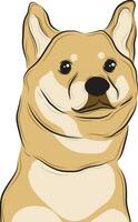 vector picture Shiba dog breed, also known as Inu.