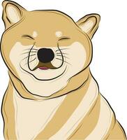 vector picture Shiba dog breed, also known as Inu.