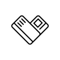 Credit card outline icon vector