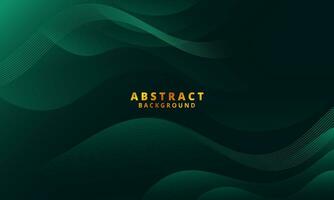 Abstract Gradient dark green liquid Wave Background vector