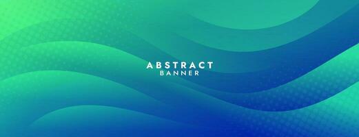 Abstract Gradient green blue liquid Wave Background vector