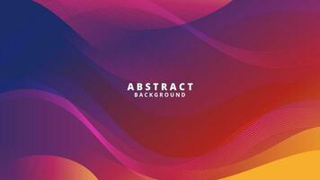 Abstract Gradient blue red yellow liquid Wave Background vector