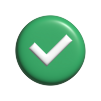 Check mark button 3d icon png transparent