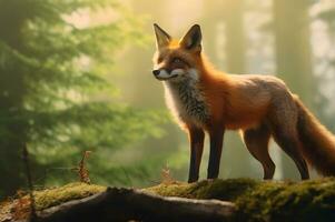 View of fox in the nature photo