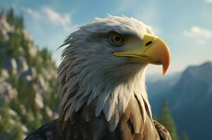 Close up view of eagle photo