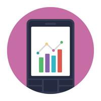 Flat icon design of a mobile layout vector