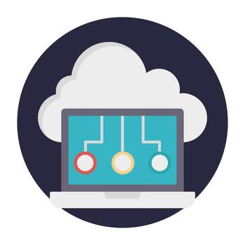 nube informática red intercambio, nube Servicio vector
