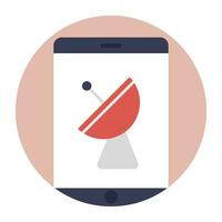 Flat icon design of a mobile layout vector