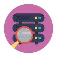 Hosting servers placed in a place, data center concept vector