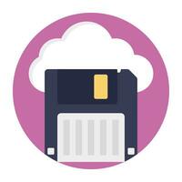 Hosting servers placed in a place, data center concept vector