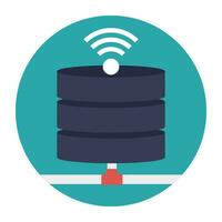 Hosting servers placed in a place, data center concept vector