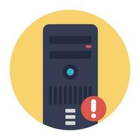 Hosting servers placed in a place, data center concept vector