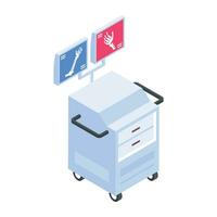 Set of Medical Equipment Isometric Icons vector