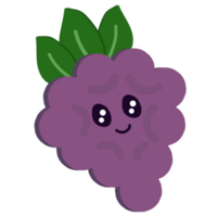 grape cute fruits png