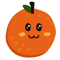 oranje schattig fruit png