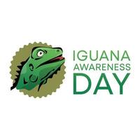 National Iguana Awareness Day design template good for greeting usage. iguana vector illustration. flat design. eps 10.